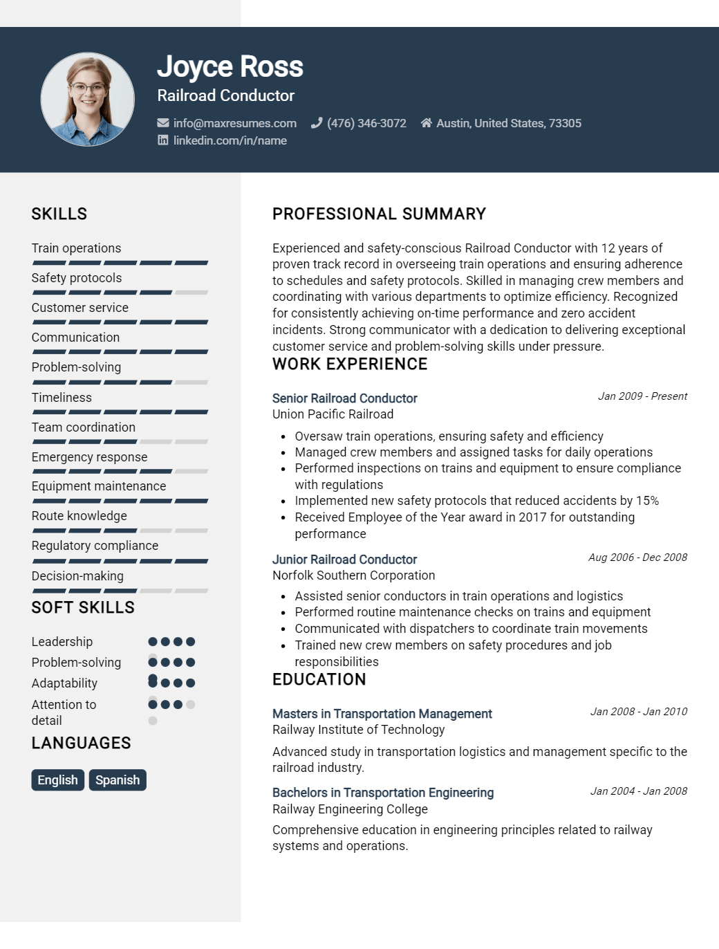 railroad-conductor-resume-sample