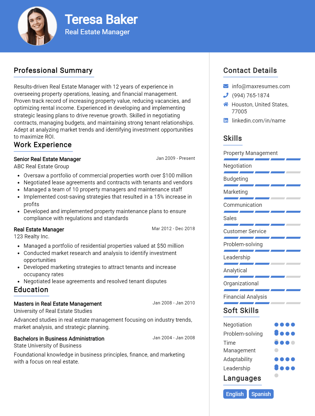 real-estate-manager-resume-sample