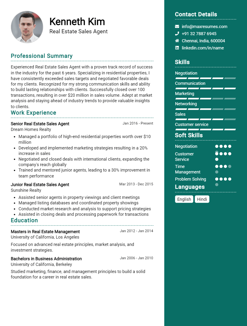 real-estate-sales-agent-resume-sample