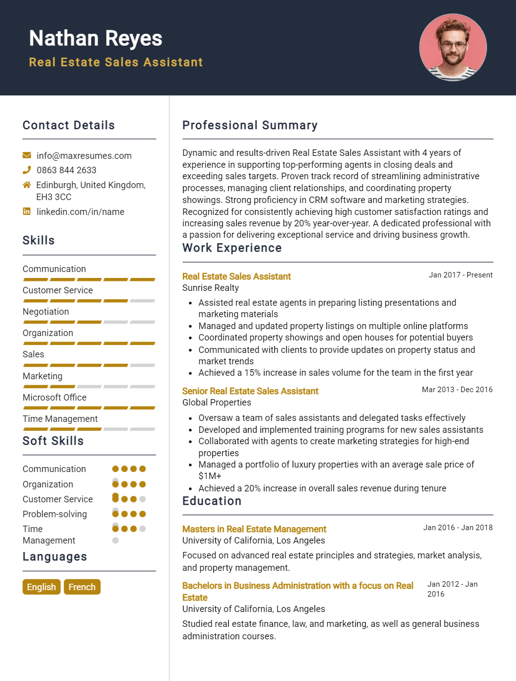 real-estate-sales-assistant-resume-sample