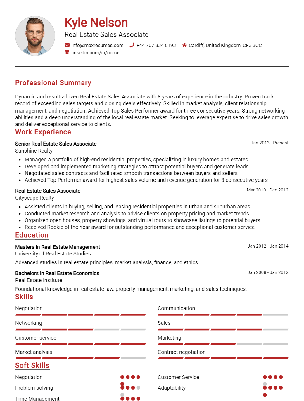 real-estate-sales-associate-resume-sample