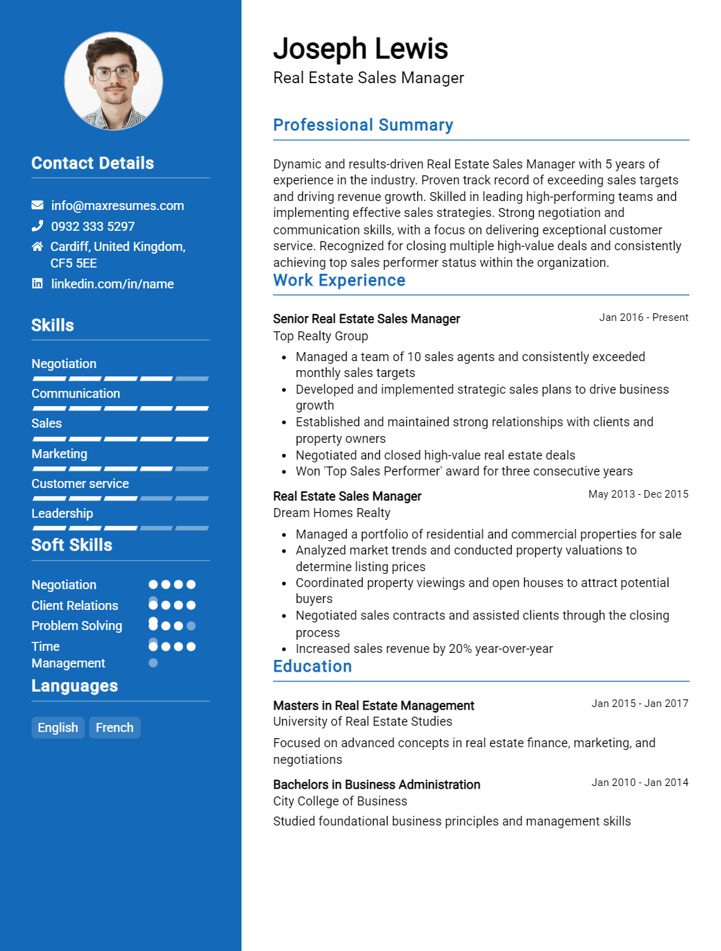 real-estate-sales-manager-resume-sample