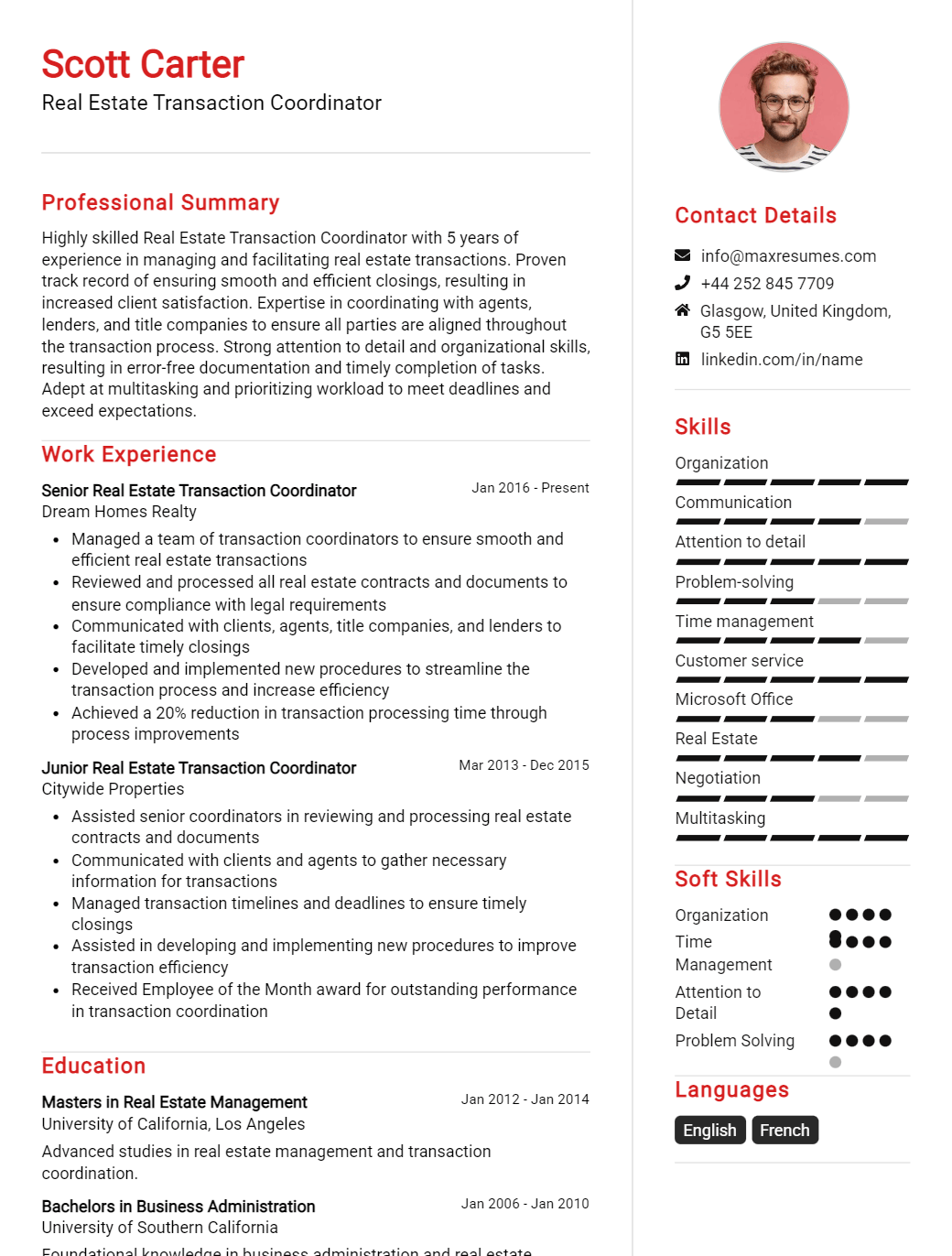transaction-coordinator-resume-sample