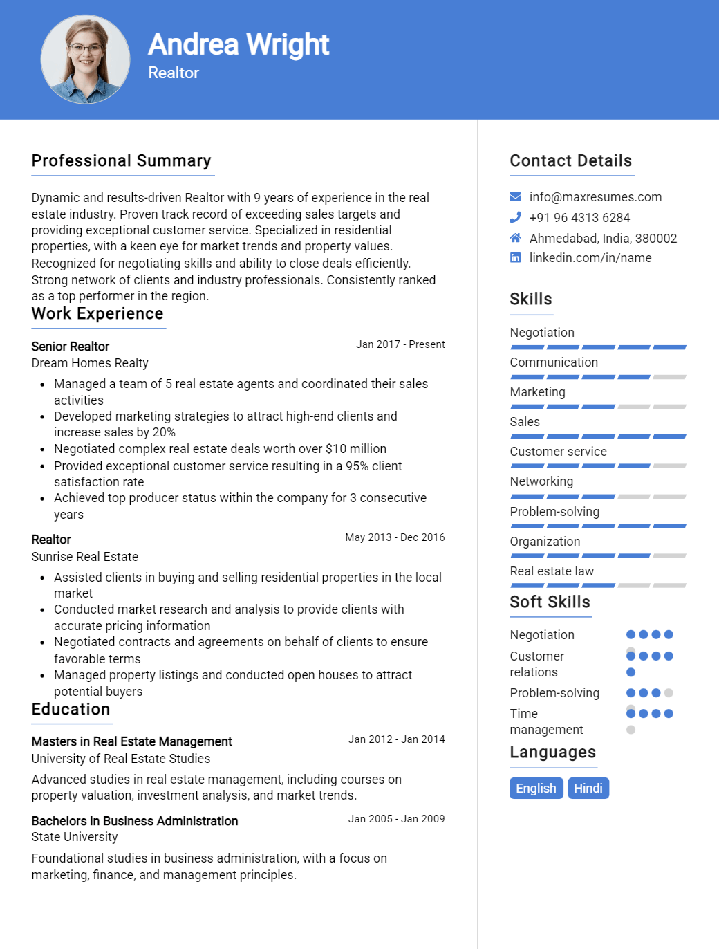 realtor-resume-sample