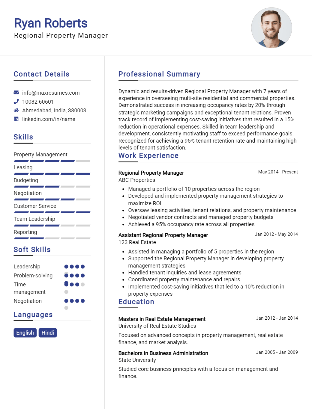 regional-property-manager-resume-sample