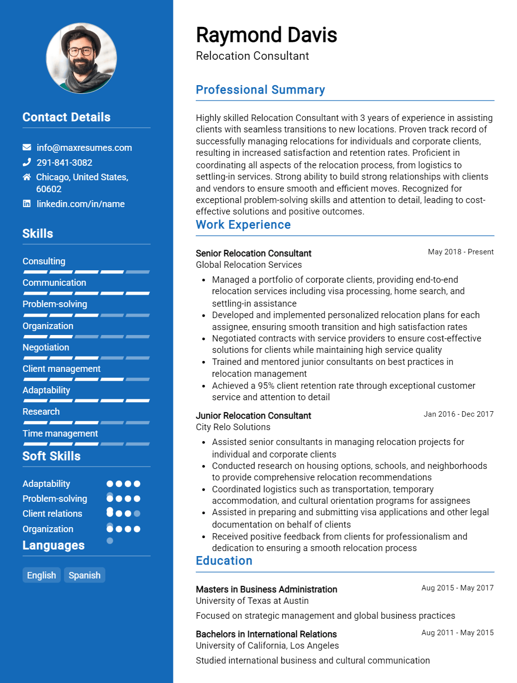 relocation-consultant-resume-sample