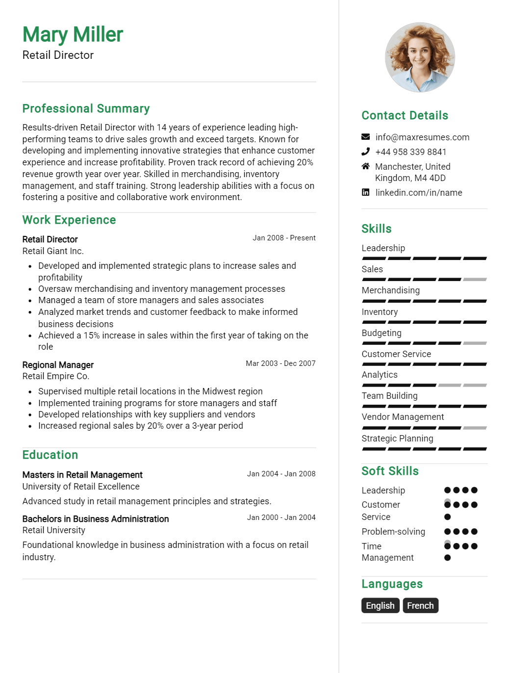retail-director-resume-sample