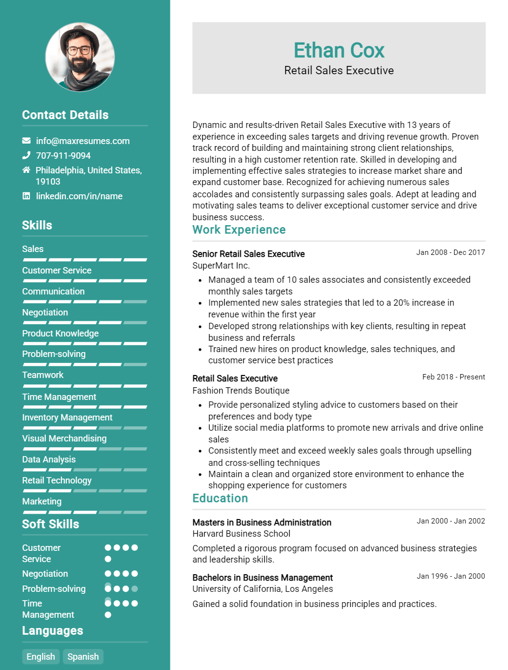 sales-executive-resume-sample