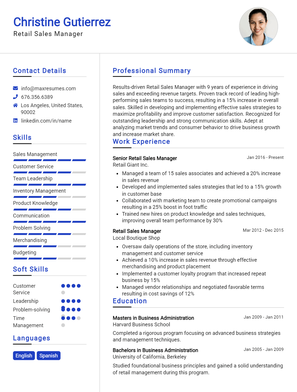 retail-sales-manager-resume-sample