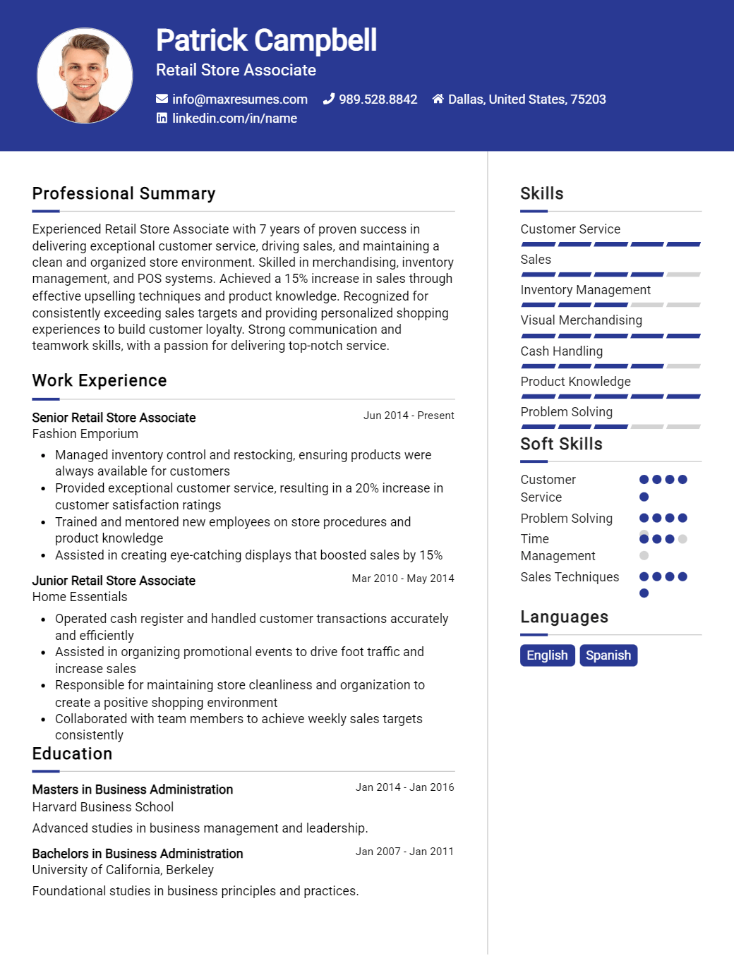 store-associate-resume-sample