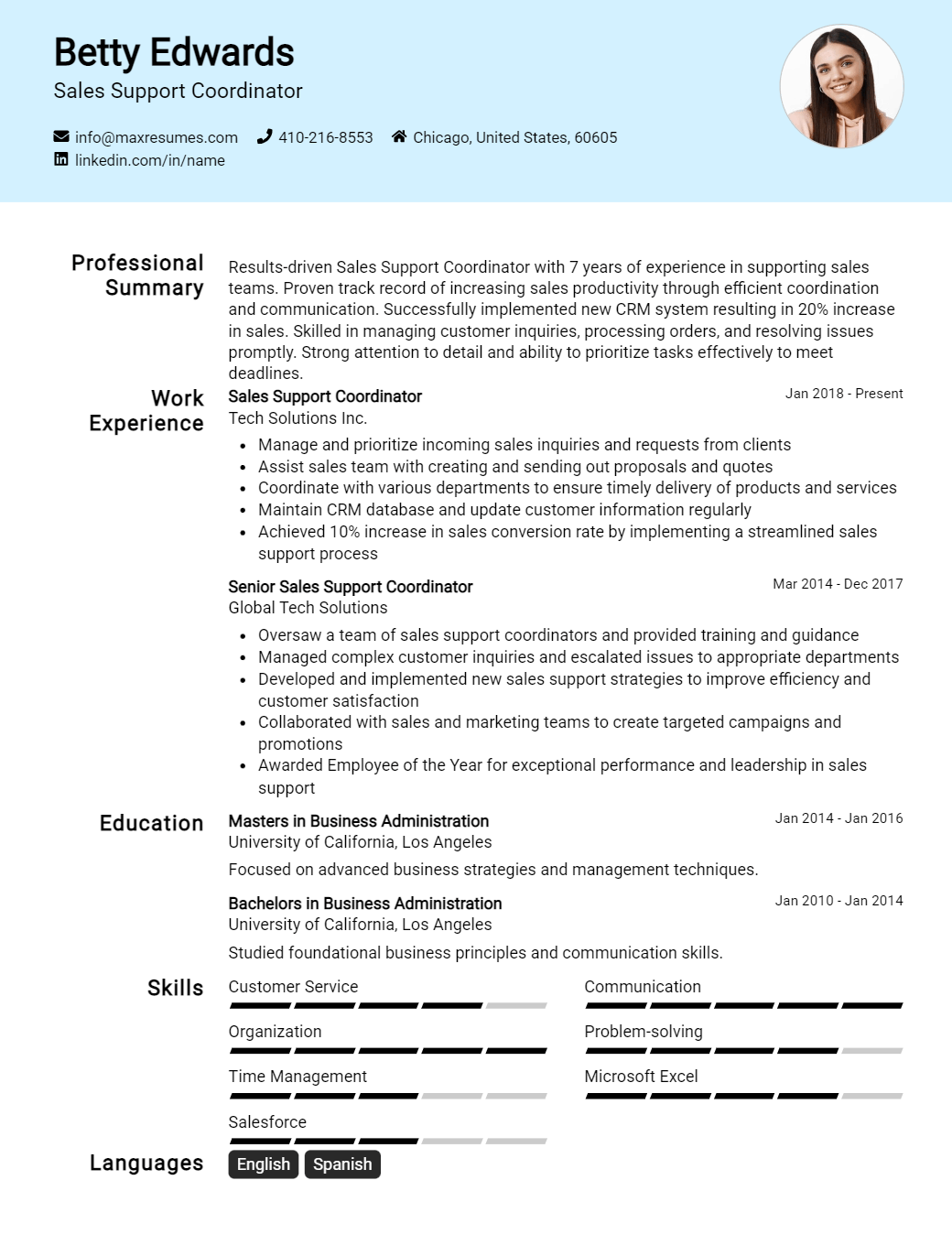support-coordinator-resume-sample