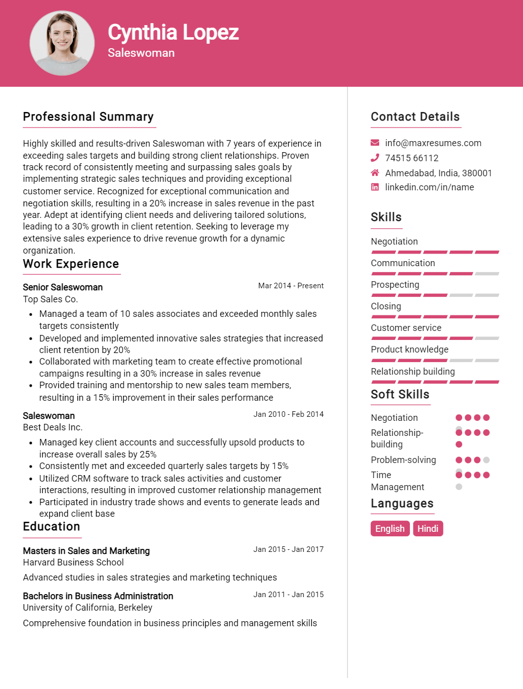 saleswoman-resume-sample