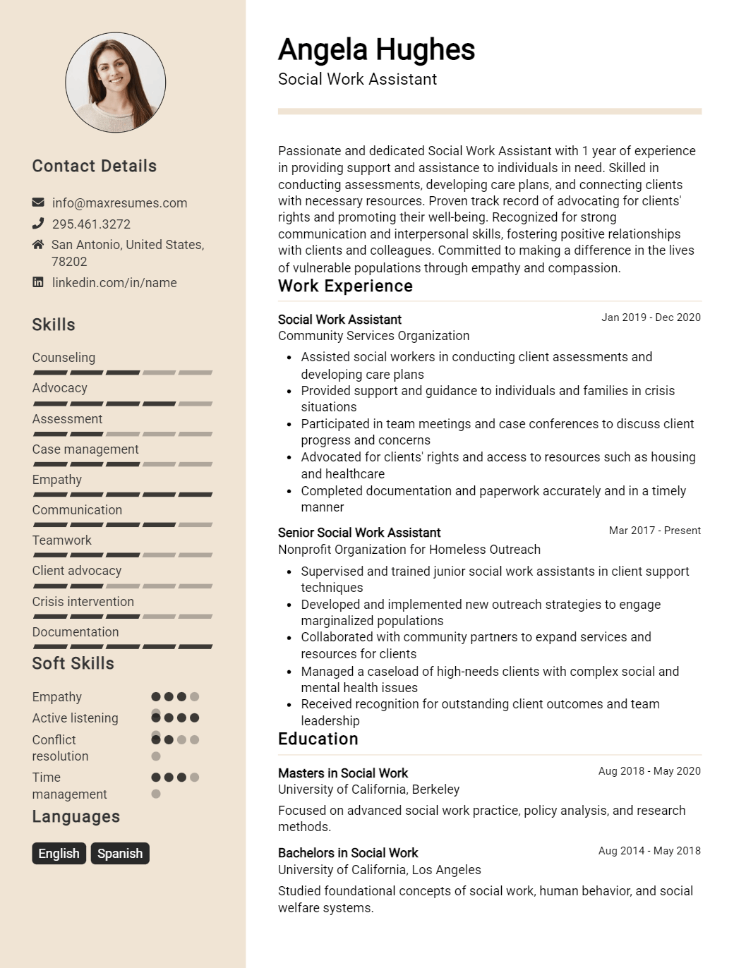social-work-assistant-resume-sample