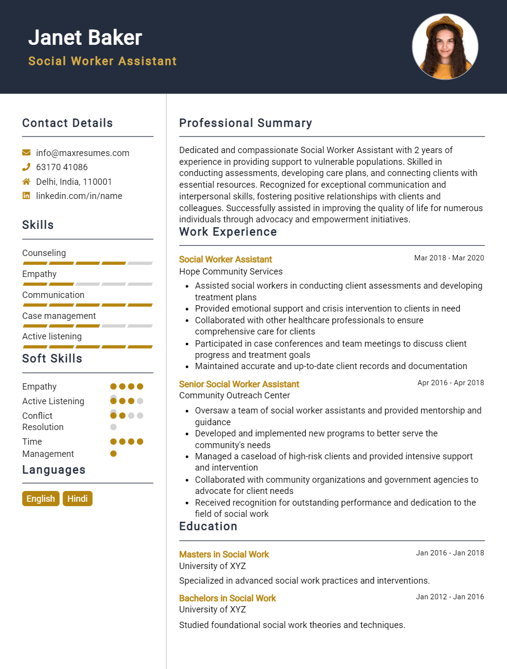 social-worker-assistant-resume-sample