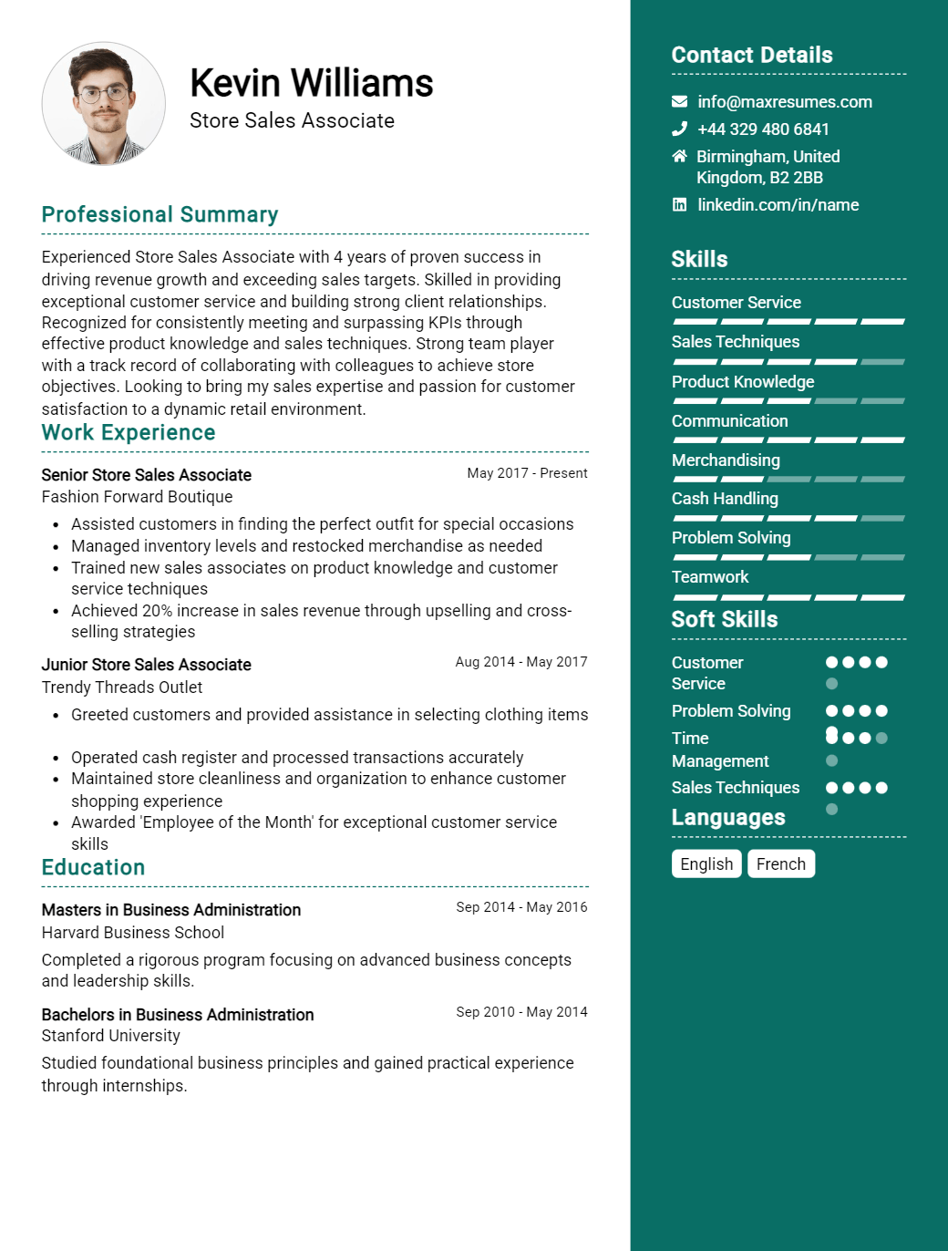 store-sales-associate-resume-sample