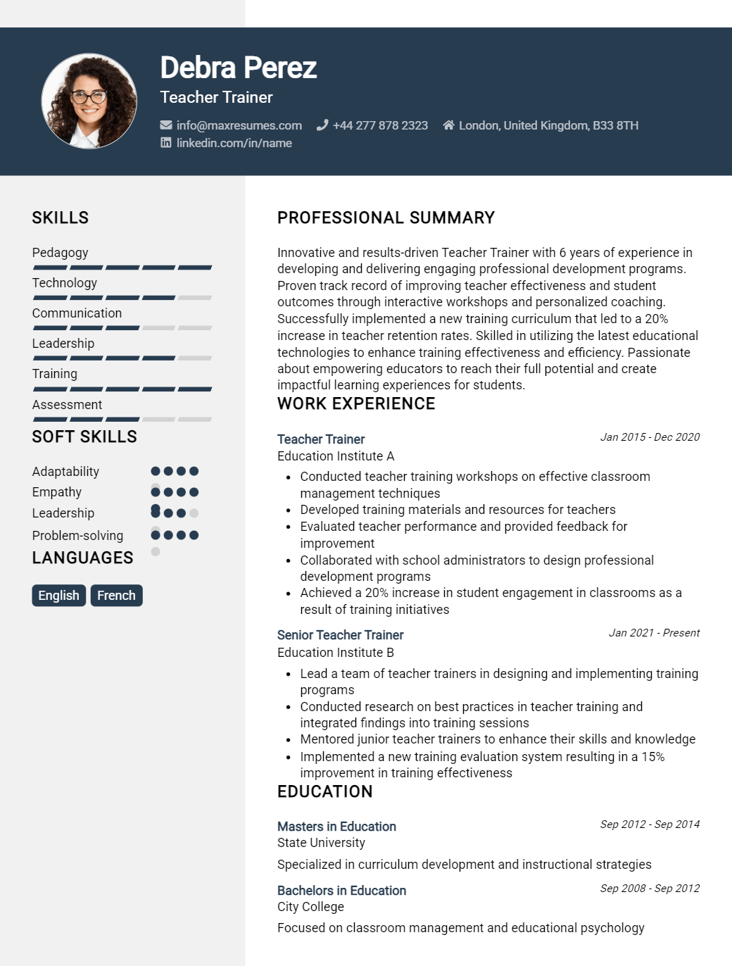 teacher-trainer-resume-sample