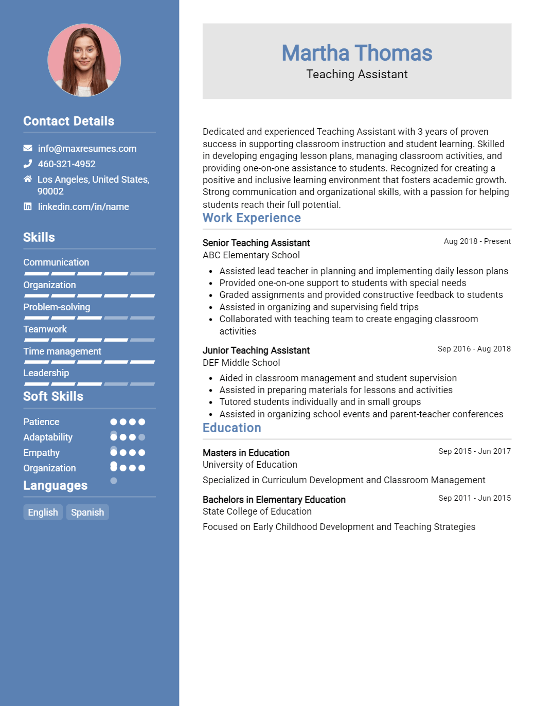 assistant-resume-sample