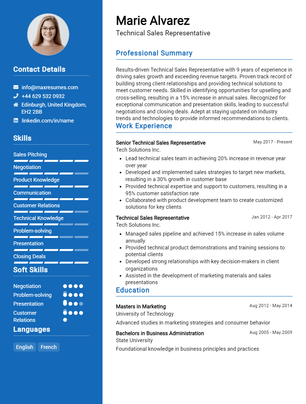 technical-sales-representative-resume-sample