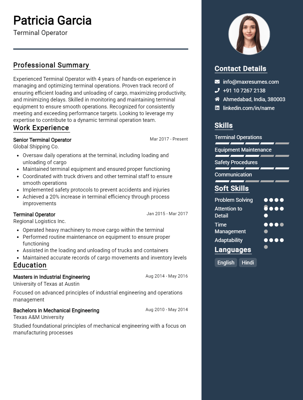 terminal-operator-resume-sample