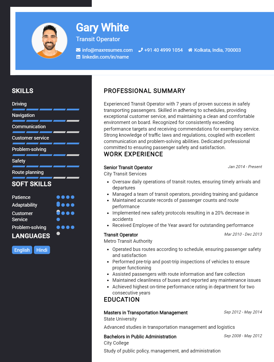 transit-operator-resume-sample