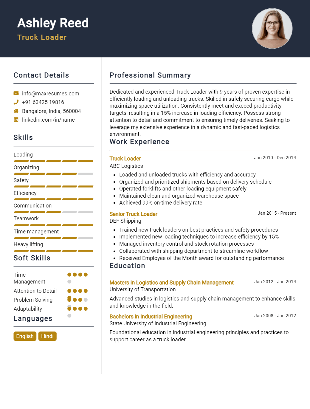 truck-loader-resume-sample