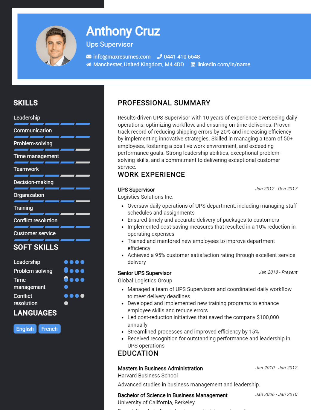 ups-supervisor-resume-sample