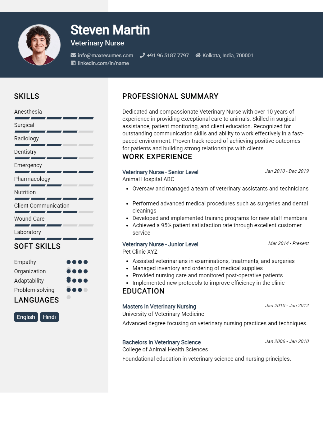 veterinary-nurse-resume-sample
