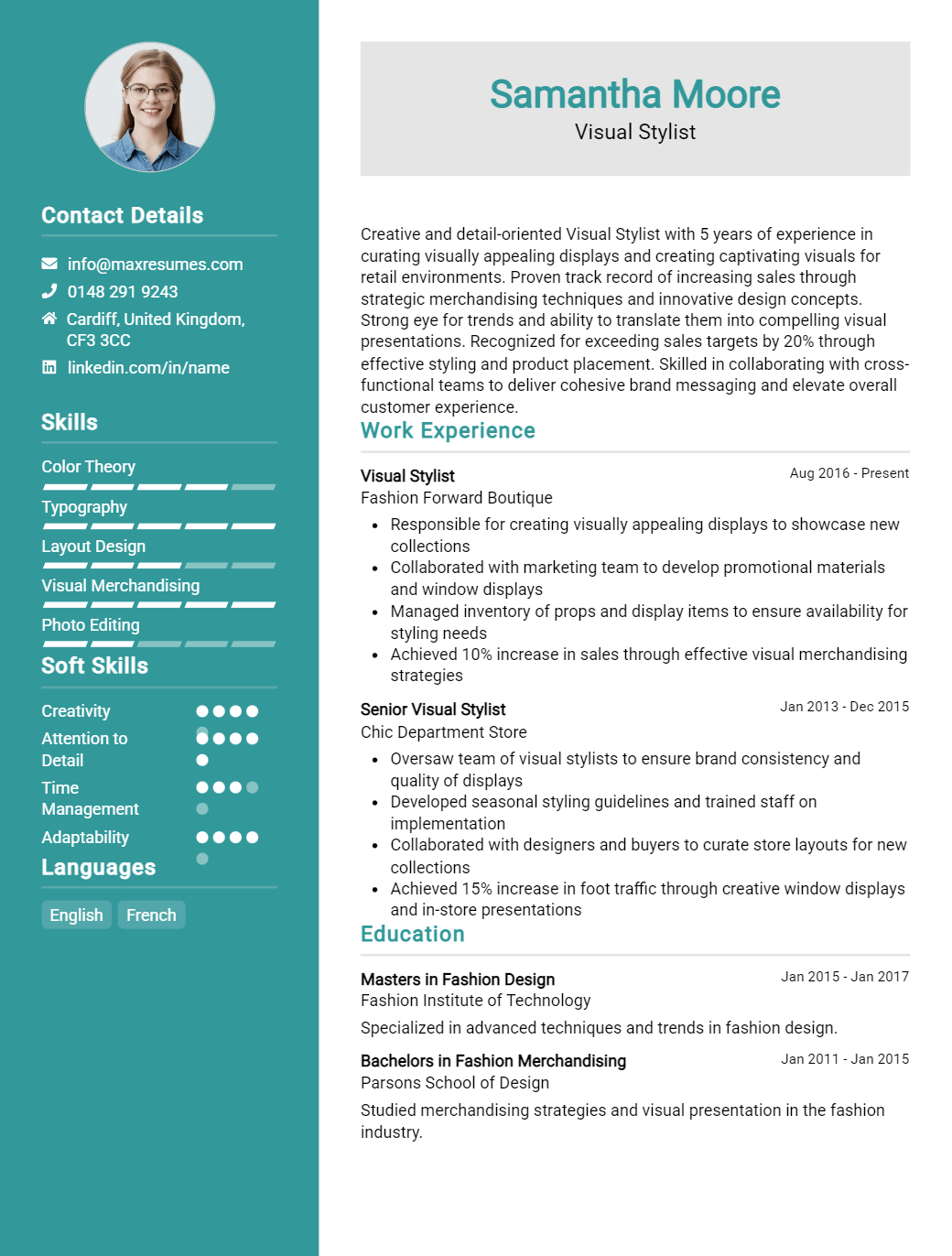 visual-stylist-resume-sample