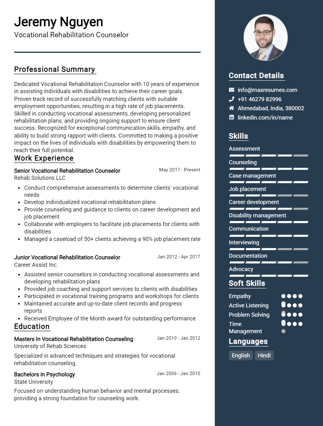 vocational-rehabilitation-counselor-resume-sample
