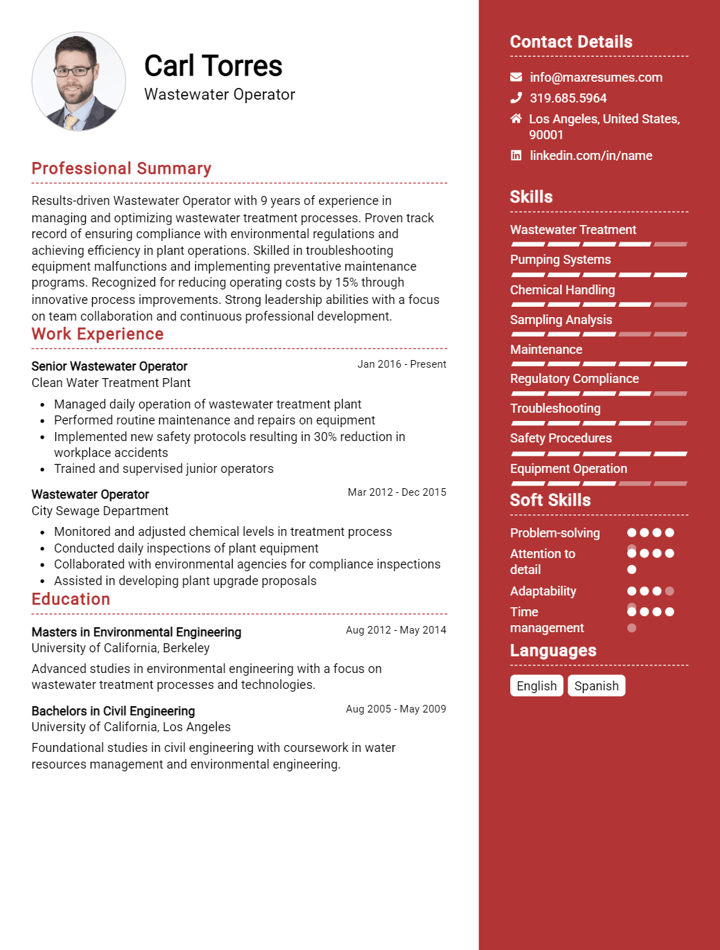 wastewater-operator-resume-sample
