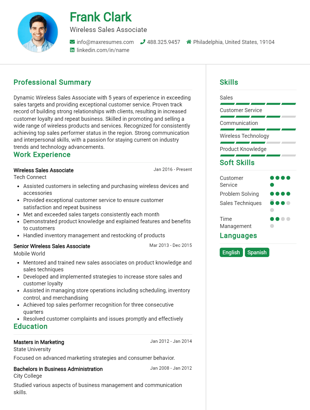 wireless-sales-associate-resume-sample